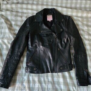 Ted Baker Leather Jacket Black
